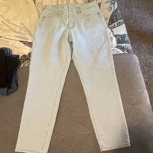 High Rise Straight Light Wash Jeans